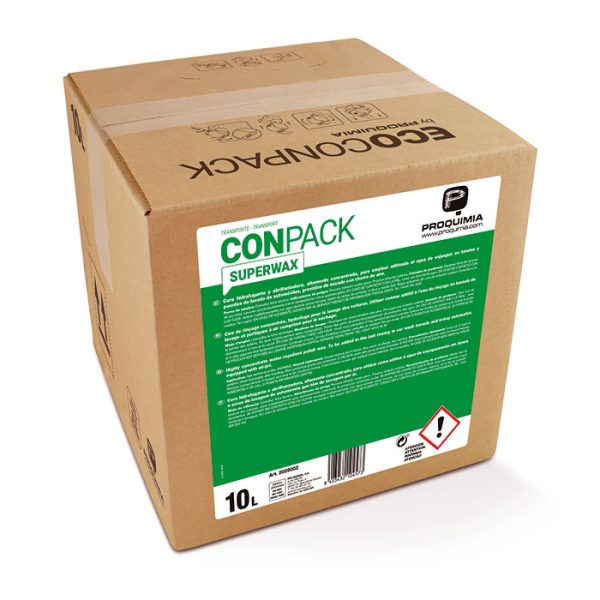 CONPACK SUPERWAX - Cera hidrofugante e abrilhantadora p/ secagem ráp. - Caixa com 1 bolsa de 10Lt