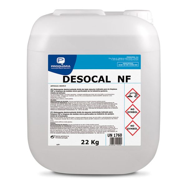 DESOCAL NF - Detergente ácido isento de fósforo - GAR. 22Kg