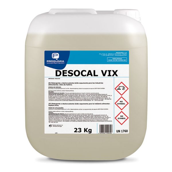 DESOCAL VIX - Detergente, desincrustrante e desoxidante ácido - GAR. 23kg