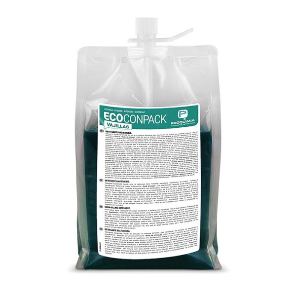 ECOCONPACK VAJILLAS - Detergente louça neutro altamente concentrado - Caixa com 2 bolsas de 1,5Lt