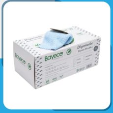 Panos Microfibra Semi-Descartáveis  - Cor Azul - Caixa Dispensadora com 40 panos