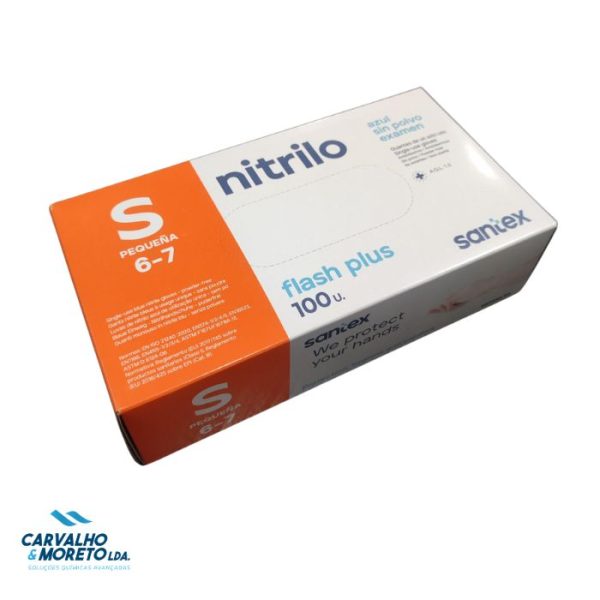 GD22BB - Luvas Nitrilo s/pó Flash Quality - Tam. S - 100 UN