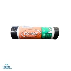 Saco do Lixo Preto ECO-PACK 60x80 cm – 50 L – Rolo 10 Sacos (CX 60 RL)