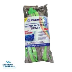 Esfregona microfibra tiras plus - verde e cinza