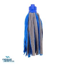 Esfregona microfibra tiras plus - azul e cinza