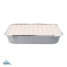 Formas de Alumínio Retangular c/ Tampa 3400 ml – 80 my – Emb. 100 un.