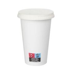 Copo de Papel Branco c/ Tampa 35 cl (350 ml / 12 oz) - Emb. 50 un.